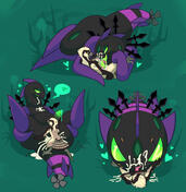 Two characters, three piece page, no background. $142.50 USD.